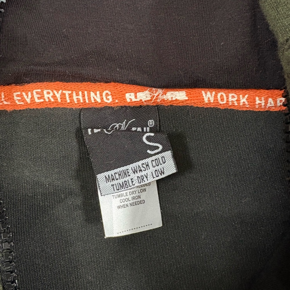 Flag Nor Fail Army Green 3/4 Zip-Up Sweater - Picture 4 of 6